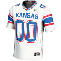 Kansas Jayhawks Football Jersey, White Sportswear Jersey Shirt, Lightweight Breathable Athletic Jersey, Casual Gift for Men, Style 5255607