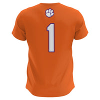 Clemson Tigers Lacrosse Jersey, Orange Lightweight Sportswear Jersey Shirt, Lightweight Breathable Athletic Jersey, Casual Gift for Men