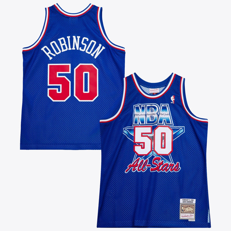 NBA David Robinson 1992 All-Star West Authentic Basketball Jersey, Sportswear Jersey Shirt, Sleeveless Athletic Tank Jersey, Casual Gift for Men