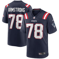 Bruce Armstrong New England Patriots Football Jersey, Navy Sportswear Jersey Shirt, Lightweight Breathable Athletic Jersey, Casual Gift for Men