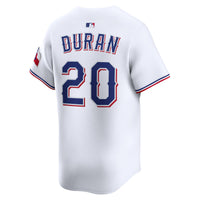 Ezequiel Duran Texas Rangers Baseball Jersey, White Limited Sportswear Jersey Shirt, Lightweight Breathable Athletic Jersey, Casual Gift for Men