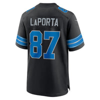 Sam LaPorta Detroit Lions Football Jersey, Black Game Sportswear Jersey Shirt, Lightweight Breathable Athletic Jersey, Casual Gift for Men