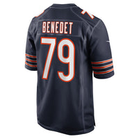 Theo Benedet Chicago Bears Football Jersey, Navy Game Sportswear Jersey Shirt, Lightweight Breathable Athletic Jersey, Casual Gift for Men