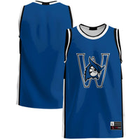 Westfield State Owls Basketball Jersey, Blue Lightweight Sportswear Jersey Shirt, Sleeveless Athletic Tank Jersey, Casual Gift for Men