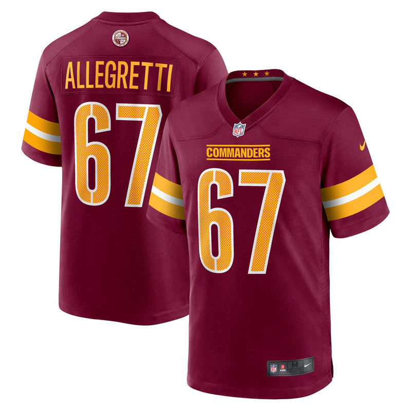 Nick Allegretti Washington Commanders Football Jersey, Sportswear Jersey Shirt, Lightweight Breathable Athletic Jersey, Casual Gift for Men