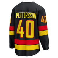 Elias Pettersson Vancouver Canucks Hockey Jersey, Black Sportswear Jersey Shirt, Long Sleeve Hockey Sweater Jersey, Casual Gift for Men
