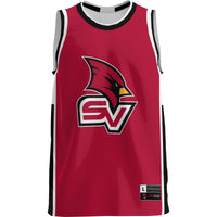 Saginaw Valley State Cardinals Basketball Jersey, Red Lightweight Sportswear Jersey Shirt, Sleeveless Athletic Tank Jersey, Casual Gift for Men