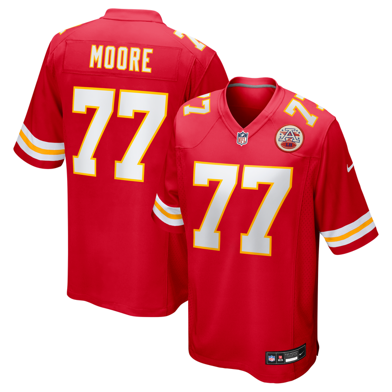 Jaylon Moore Kansas City Chiefs Football Jersey, Red Game Sportswear Jersey Shirt, Lightweight Breathable Athletic Jersey, Casual Gift for Men