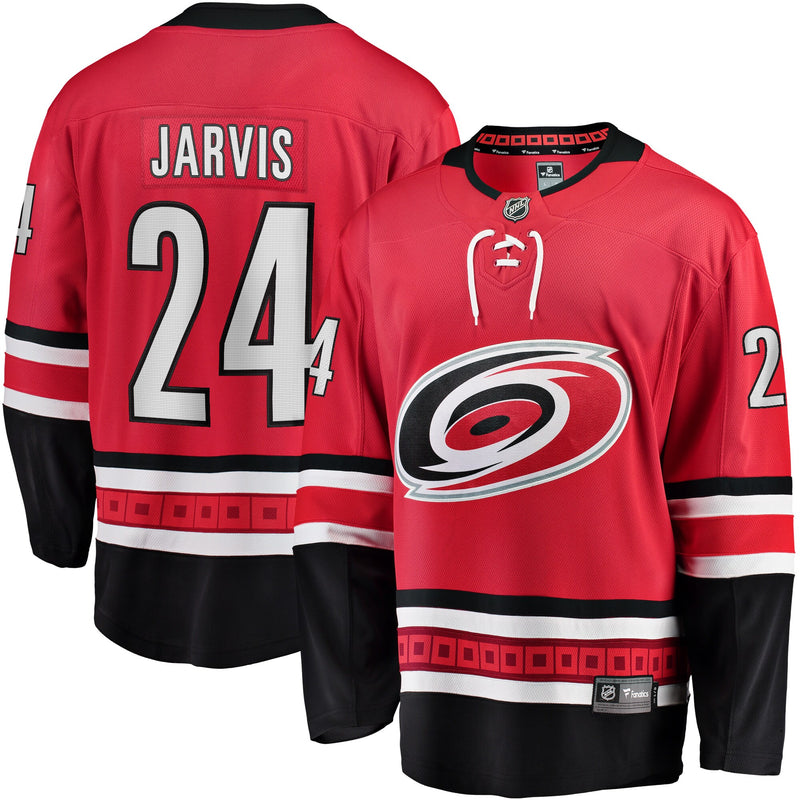 Seth Jarvis Carolina Hurricanes Hockey Jersey, Red Breakaway Sportswear Jersey Shirt, Long Sleeve Hockey Sweater Jersey, Casual Gift for Men