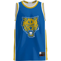 Fort Valley State Wildcats Basketball Jersey, Blue Lightweight Sportswear Jersey Shirt, Sleeveless Athletic Tank Jersey, Casual Gift for Men
