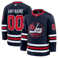 Winnipeg Jets Hockey Jersey, Navy Premium Sportswear Jersey Shirt, Long Sleeve Hockey Sweater Jersey, Casual Gift for Men, Style 202055742