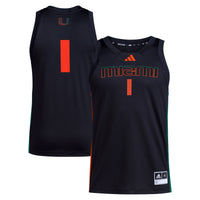 Miami Hurricanes Basketball Jersey, Black Swingman Sportswear Jersey Shirt, Sleeveless Athletic Tank Jersey, Casual Gift for Men