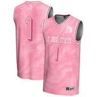 San Jose State Spartans Basketball Jersey, Pink Lightweight Sportswear Jersey Shirt, Sleeveless Athletic Tank Jersey, Casual Gift for Men