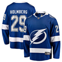 Pontus Holmberg Tampa Bay Lightning Hockey Jersey, Blue Sportswear Jersey Shirt, Long Sleeve Hockey Sweater Jersey, Casual Gift for Men