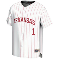 Arkansas Razorbacks Baseball Jersey, White Sportswear Jersey Shirt, Lightweight Breathable Athletic Jersey, Casual Gift for Men, Style 200098762
