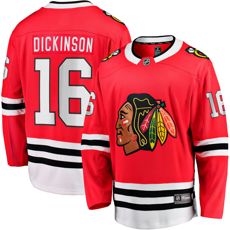 Jason Dickinson Chicago Blackhawks Hockey Jersey, Red Breakaway Sportswear Jersey Shirt, Long Sleeve Hockey Sweater Jersey, Casual Gift for Men