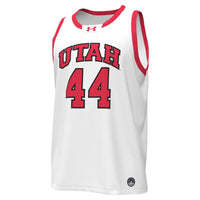 Utah Utes Basketball Jersey, White Replica Sportswear Jersey Shirt, Sleeveless Athletic Tank Jersey, Casual Gift for Men