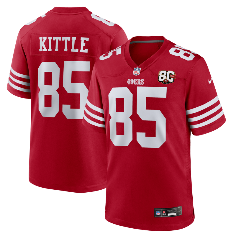 George Kittle San Francisco 49ers Football Jersey, Sportswear Jersey Shirt, Lightweight Athletic Jersey, Casual Gift for Men, Style 204548151