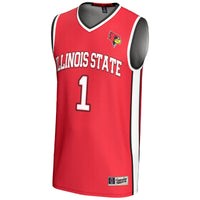 Illinois State Redbirds Basketball Jersey, Red Lightweight Sportswear Jersey Shirt, Sleeveless Athletic Tank Jersey, Casual Gift for Men