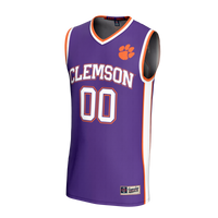 Clemson Tigers Basketball Jersey, Purple Fashion Lightweight Sportswear Jersey Shirt, Sleeveless Athletic Tank Jersey, Casual Gift for Men