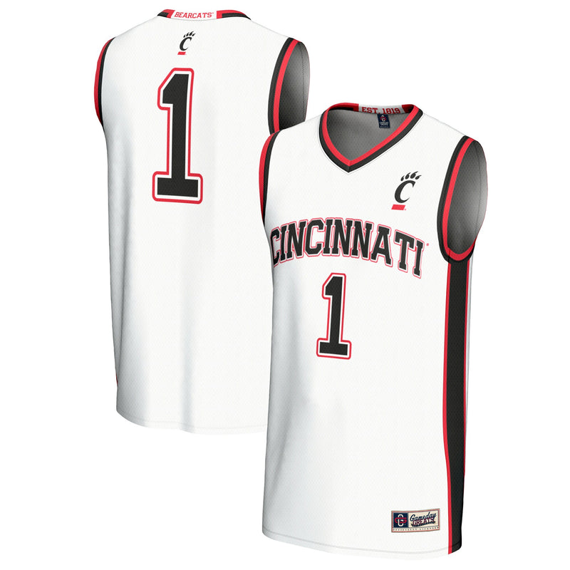 Cincinnati Bearcats Basketball Jersey, White Fashion Lightweight Sportswear Jersey Shirt, Sleeveless Athletic Tank Jersey, Casual Gift for Men