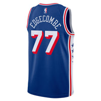 VJ Edgecombe Philadelphia 76ers Basketball Jersey, Royal Swingman Sportswear Jersey Shirt, Sleeveless Athletic Tank Jersey, Casual Gift for Men