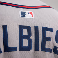 Ozzie Albies Atlanta Braves Baseball Jersey, Gray Limited Sportswear Jersey Shirt, Lightweight Breathable Athletic Jersey, Casual Gift for Men