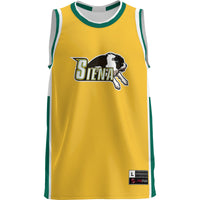 Siena Saints Basketball Jersey, Green Lightweight Sportswear Jersey Shirt, Sleeveless Athletic Tank Jersey, Casual Gift for Men