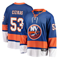 Casey Cizikas New York Islanders Hockey Jersey, Royal Breakaway Sportswear Jersey Shirt, Long Sleeve Hockey Sweater Jersey, Casual Gift for Men