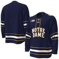 Notre Dame Fighting Irish Hockey Jersey, Navy Sportswear Jersey Shirt, Long Sleeve Hockey Sweater Jersey, Casual Gift for Men, Style 203177237