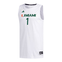 Miami Hurricanes Basketball Jersey, White Replica Sportswear Jersey Shirt, Sleeveless Athletic Tank Jersey, Casual Gift for Men