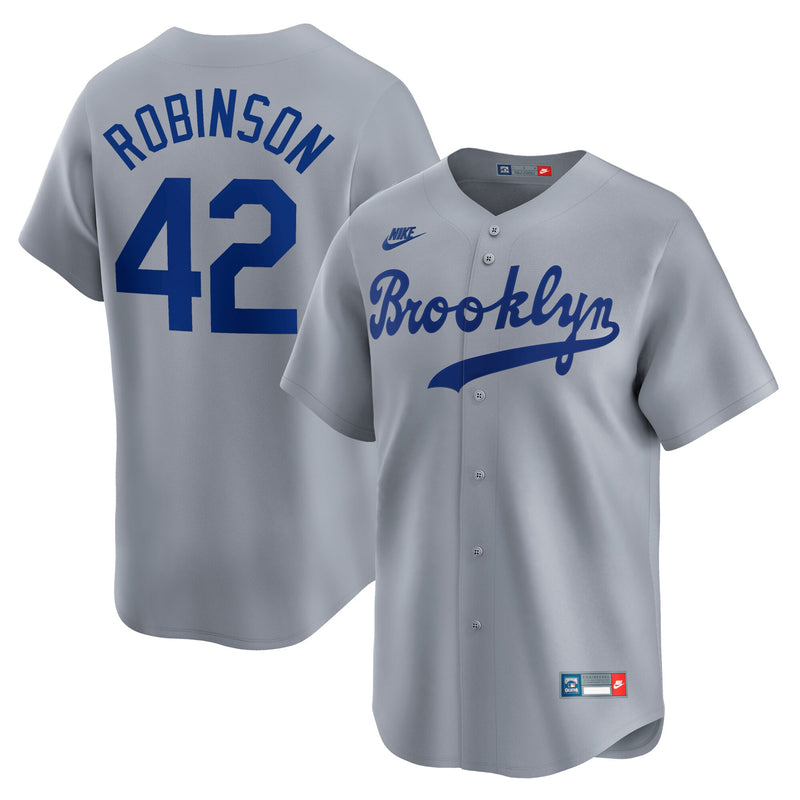 Jackie Robinson Brooklyn Dodgers Baseball Jersey, Gray Sportswear Jersey Shirt, Lightweight Breathable Athletic Jersey, Casual Gift for Men