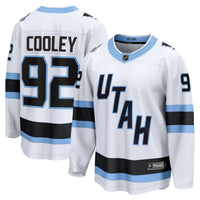 Logan Cooley Utah Mammoth Hockey Jersey, White Breakaway Away Sportswear Jersey Shirt, Long Sleeve Hockey Sweater Jersey, Casual Gift for Men