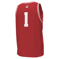 Wisconsin Badgers Basketball Jersey, Red Replica Sportswear Jersey Shirt, Sleeveless Athletic Tank Jersey, Casual Gift for Men, Style 200085368