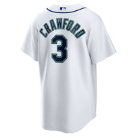 JP Crawford Seattle Mariners Baseball Jersey, White Replica Sportswear Jersey Shirt, Lightweight Breathable Athletic Jersey, Casual Gift for Men
