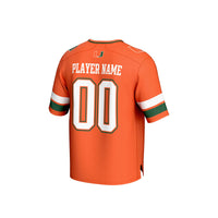 Miami Hurricanes Football Jersey, Orange Fashion Sportswear Jersey Shirt, Lightweight Breathable Athletic Jersey, Casual Gift for Men