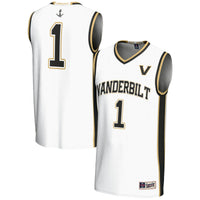 Vanderbilt Commodores Basketball Jersey, White Replica Lightweight Sportswear Jersey Shirt, Sleeveless Athletic Tank Jersey, Casual Gift for Men