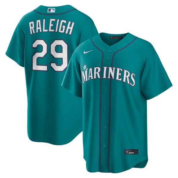 Seattle Mariners Cal Raleigh Teal Alternate Replica Jersey