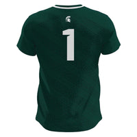 Michigan State Spartans Soccer Jersey, Green Sportswear Jersey Shirt, Lightweight Breathable Athletic Jersey, Casual Gift for Men, Style 5333397