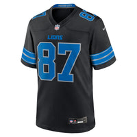 Sam LaPorta Detroit Lions Football Jersey, Black Game Sportswear Jersey Shirt, Lightweight Breathable Athletic Jersey, Casual Gift for Men