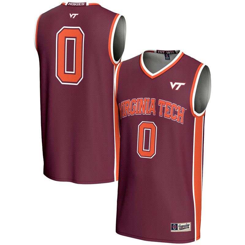 Virginia Tech Hokies Basketball Jersey, Maroon Lightweight Sportswear Jersey Shirt, Sleeveless Athletic Tank Jersey, Casual Gift for Men