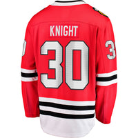 Spencer Knight Chicago Blackhawks Hockey Jersey, Red Breakaway Sportswear Jersey Shirt, Long Sleeve Hockey Sweater Jersey, Casual Gift for Men