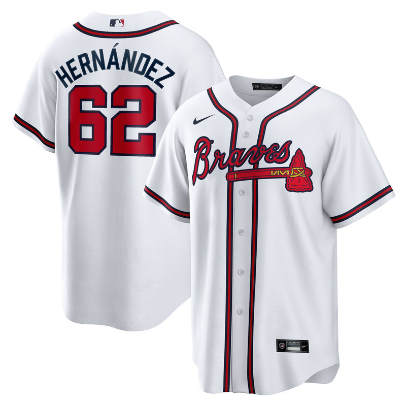 Daysbel Hernandez Atlanta Braves Baseball Jersey, White Sportswear Jersey Shirt, Lightweight Breathable Athletic Jersey, Casual Gift for Men