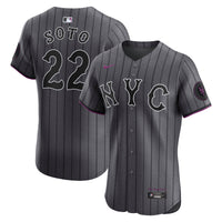 Juan Soto New York Mets Baseball Jersey, Gray Elite Sportswear Jersey Shirt, Lightweight Breathable Athletic Jersey, Casual Gift for Men