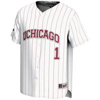 UChicago Maroons Baseball Jersey, White Fashion Lightweight Sportswear Jersey Shirt, Lightweight Breathable Athletic Jersey, Casual Gift for Men