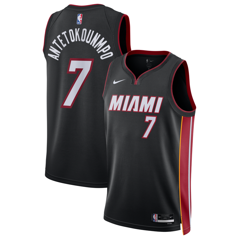 Giannis Antetokounmpo Miami Heat Basketball Jersey, Black Swingman Sportswear Jersey Shirt, Sleeveless Athletic Tank Jersey, Casual Gift for Men