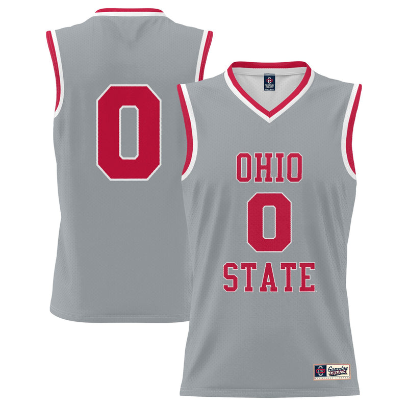 Ohio State Buckeyes Lightweight Basketball Jersey, Gray Fashion Sportswear Jersey Shirt, Sleeveless Athletic Tank Jersey, Casual Gift for Men