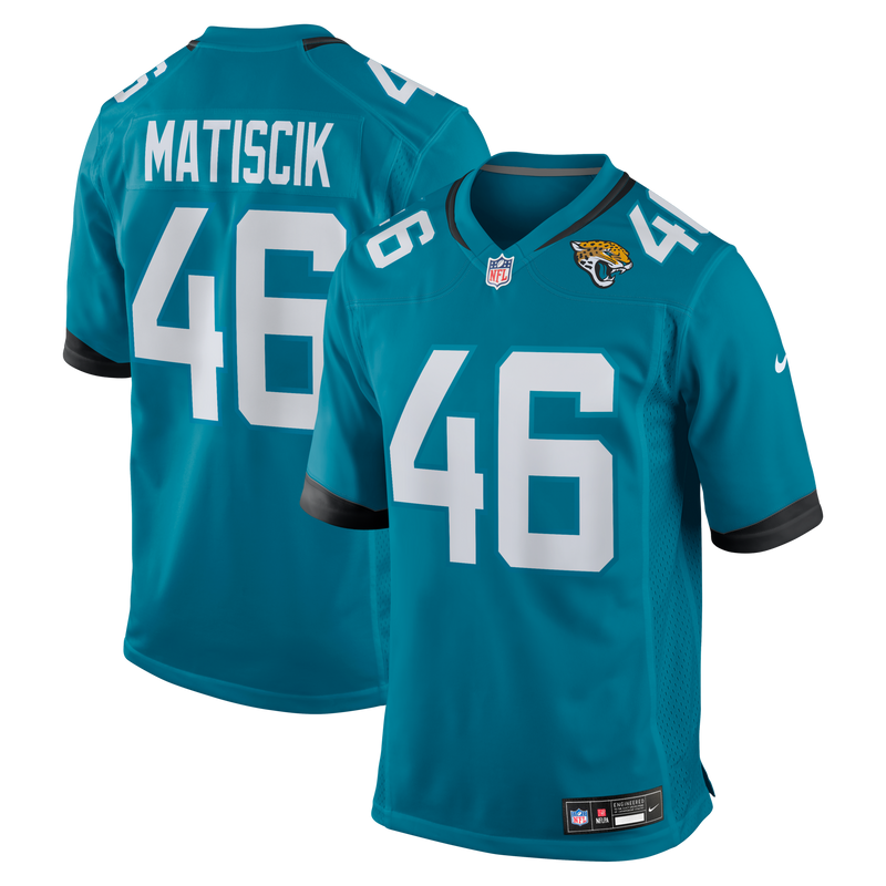 Ross Matiscik Jacksonville Jaguars Football Jersey, Teal Sportswear Jersey Shirt, Lightweight Breathable Athletic Jersey, Casual Gift for Men