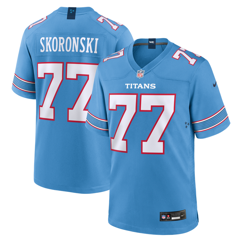 Peter Skoronski Tennessee Titans Football Jersey, Light Sportswear Jersey Shirt, Lightweight Breathable Athletic Jersey, Casual Gift for Men