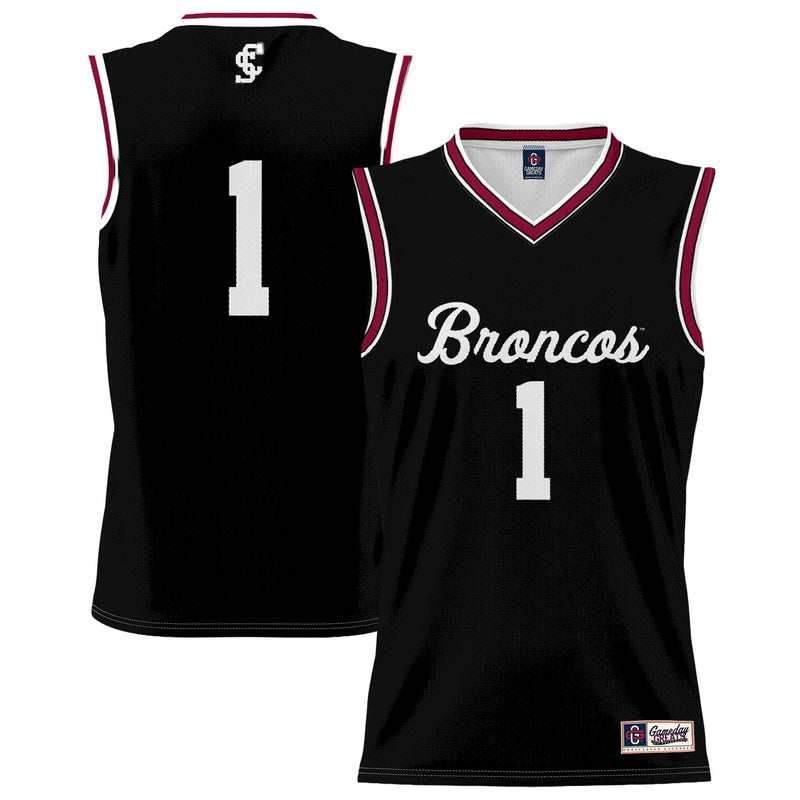 Santa Clara Broncos Basketball Jersey, Black Fashion Lightweight Sportswear Jersey Shirt, Sleeveless Athletic Tank Jersey, Casual Gift for Men